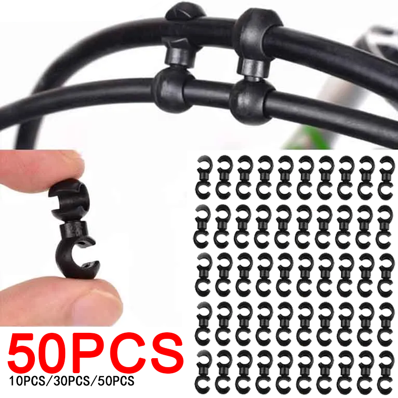 Tippet Line - Drehbare MTB-Bremskabel-Clips, Fahrrad-Schaltgetriebe, Schnallen, Führungsleitung, Clips