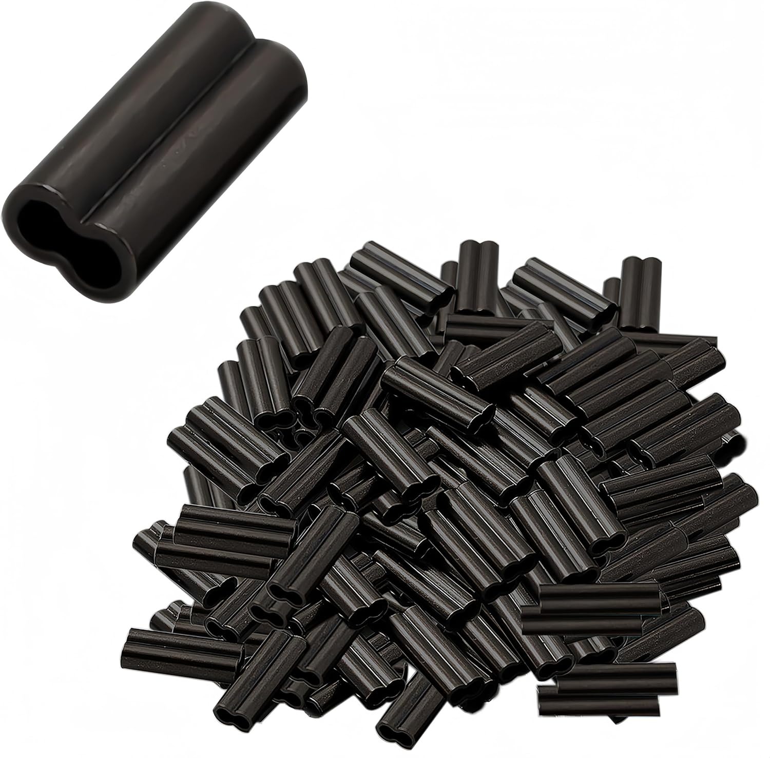 Leader Line - Kupfer Double Barrel Crimp Sleeves Angelschnur