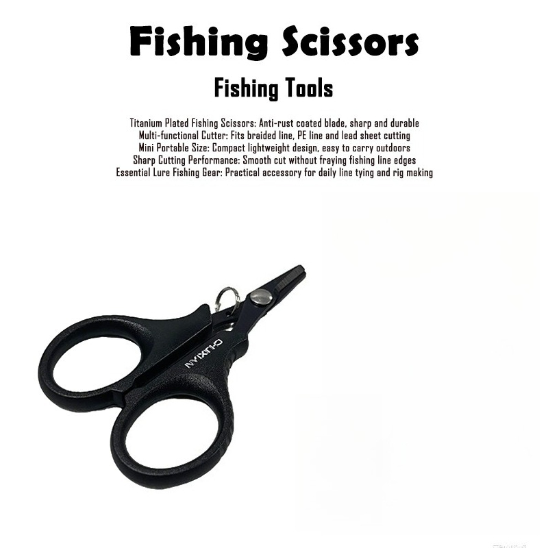 Fishing Line Cutter - 1 Stück Titanbeschichtete Rostfreie Angelschere aus